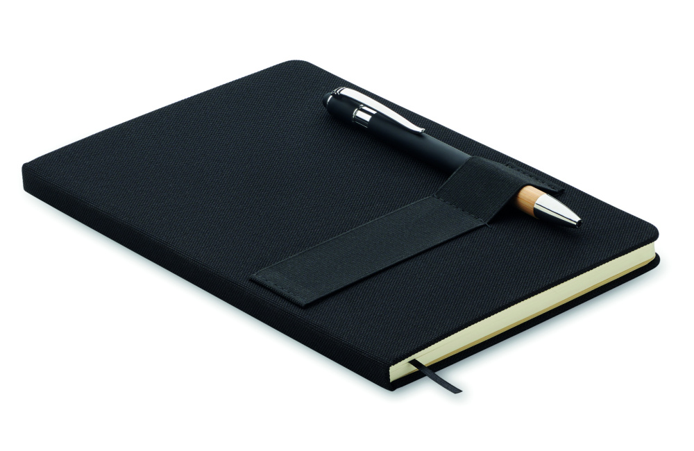 Logotrade promotional item picture of: A5 RPET notebook with pen