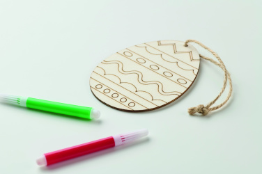 Logotrade promotional item image of: Wooden egg painting set