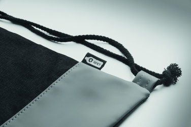 Logo trade advertising product photo of: RPET PU drawstring bag 2 tone