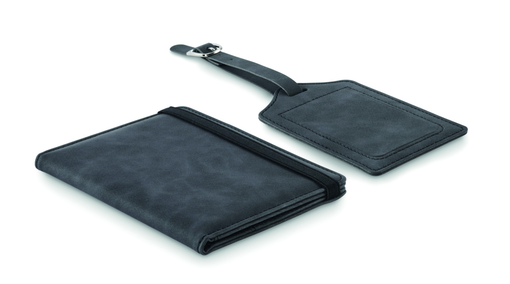 Logo trade business gifts image of: Passport and luggage tag set