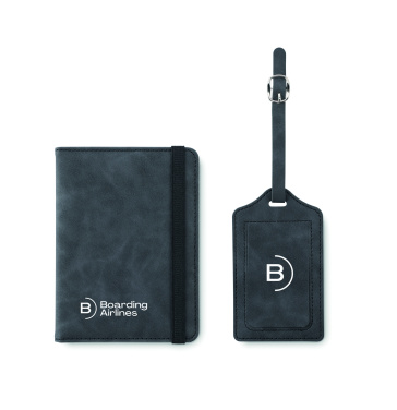 Logo trade promotional merchandise picture of: Passport and luggage tag set