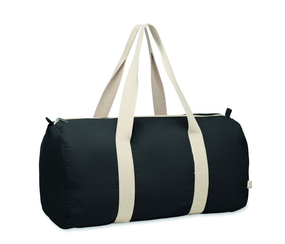 Logo trade promotional gift photo of: Recycled cotton sports bag