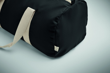 Logo trade promotional giveaway photo of: Recycled cotton sports bag