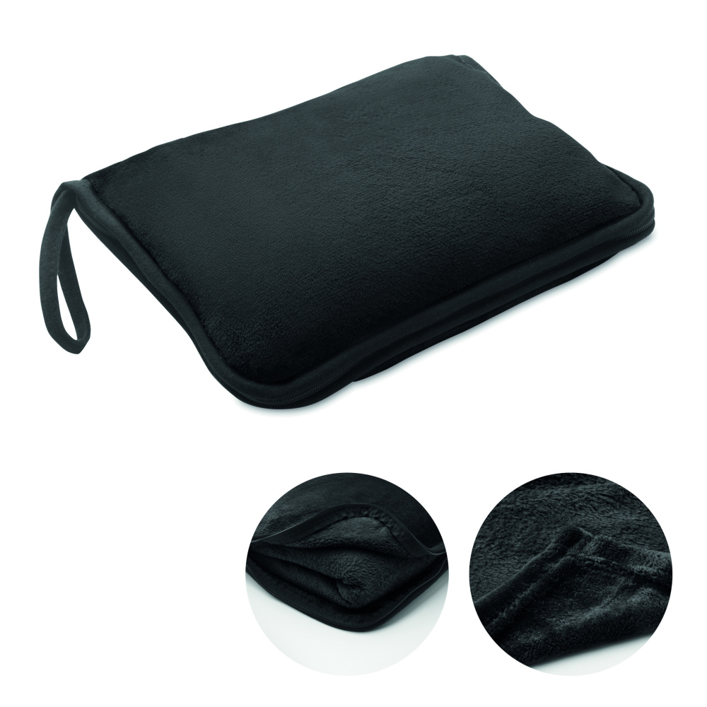 Logo trade promotional gifts picture of: 2 in 1 travel blanket set