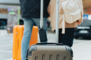 Logotrade corporate gift image of: Globetrack RCSrPolyester luggage tag with worldwide locating