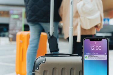 Logo trade promotional giveaways picture of: Globetrack RCSrPolyester luggage tag with worldwide locating