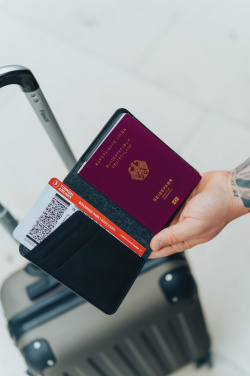 Logo trade promotional items picture of: Trackmate RCS rpolyester passport holder worldwide locating