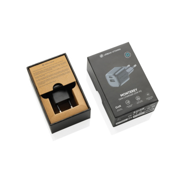 Logotrade promotional item picture of: Urban Vitamin Monterey RCS recycled plastic 20W GAN charger