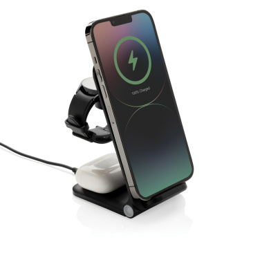 Logotrade promotional gift picture of: Powerpal 3 in 1 RCS recycled plastic 15W charger