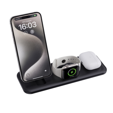 Logo trade promotional merchandise image of: Urban Vitamin Torrance 3 in 1 magnetic 15W charger