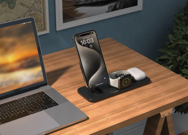 Logo trade promotional merchandise photo of: Urban Vitamin Torrance 3 in 1 magnetic 15W charger