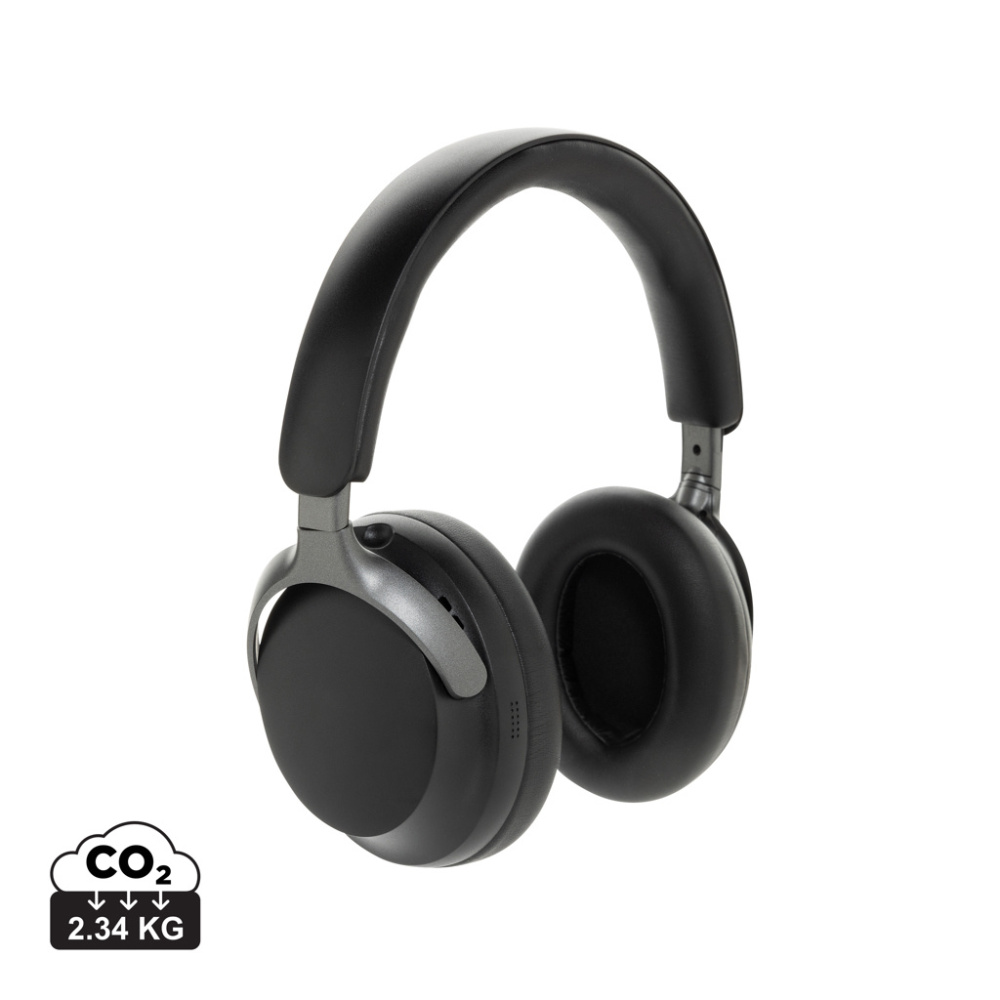 Logo trade promotional gifts image of: Soundpro RCS recycled plastic ANC headphone