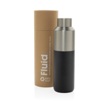 Logotrade promotional products photo of: Fluid RCS certified recycled steel water bottle 600ml