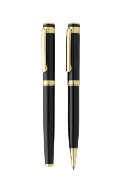 Logotrade promotional gift image of: Swiss Peak Luca RCS recycled brass deluxe pen set