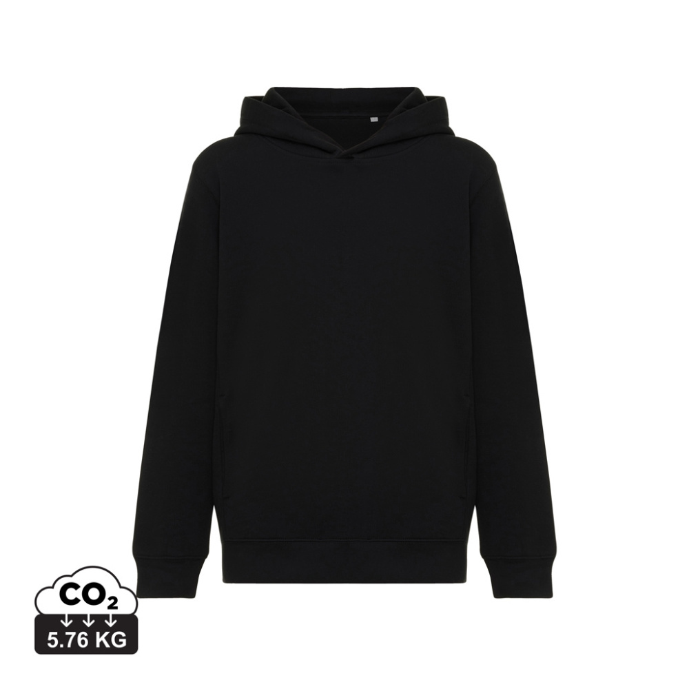 Logo trade promotional giveaways picture of: Iqoniq Yengo kids recycled cotton hoodie with sidepockets