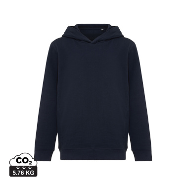 Logo trade corporate gift photo of: Iqoniq Yengo kids recycled cotton hoodie with sidepockets