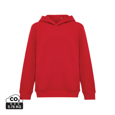Logo trade corporate gifts image of: Iqoniq Yengo kids recycled cotton hoodie with sidepockets