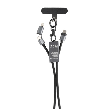 Logotrade promotional giveaway picture of: Terra RCS recycled PET phone cord with dual charge cable