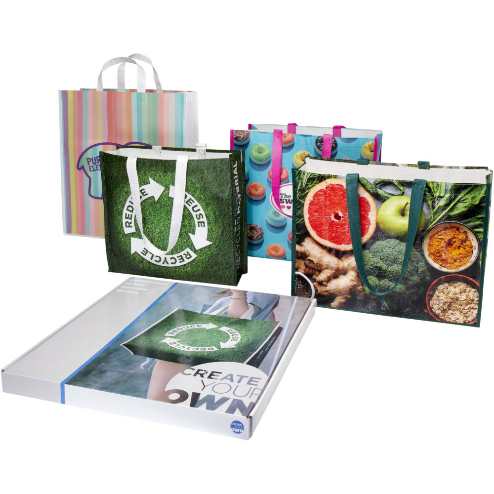 Logo trade promotional merchandise photo of: Laminated totes sample box