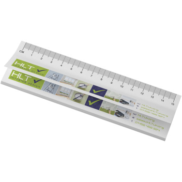 Logo trade promotional product photo of: Sticky-Mate® recycled sticky notes with printed 15 cm ruler