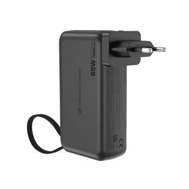 Logo trade promotional item photo of: Urban Vitamin Eureka hybrid GANcharger 10000mah powerbank65W