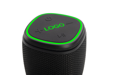 Logo trade promotional merchandise image of: Bluetooth speaker HERMON Schwarzwolf