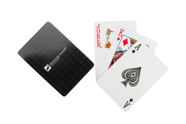 Logo trade business gift photo of: Set of playing cards and dice MURRAY Schwarzwolf