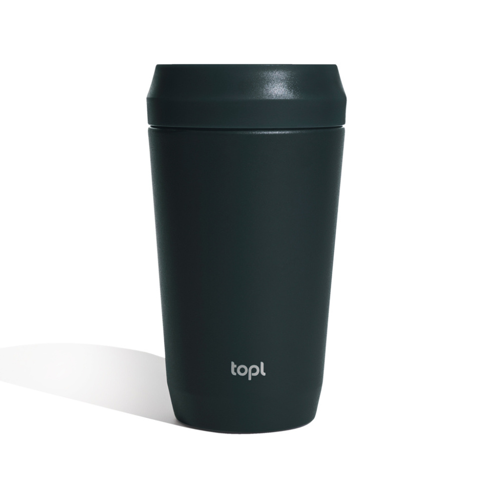 Logo trade promotional gifts image of: Topl Recycled Steel To Go Tumbler Patented 360 Lid 354ml