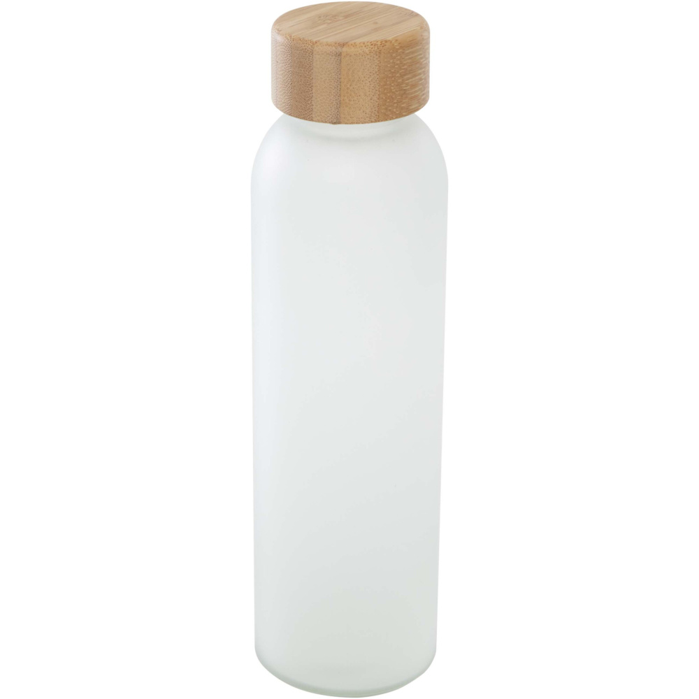 Logotrade promotional item image of: Lume 500 ml matte soda lime glass bottle with bamboo lid