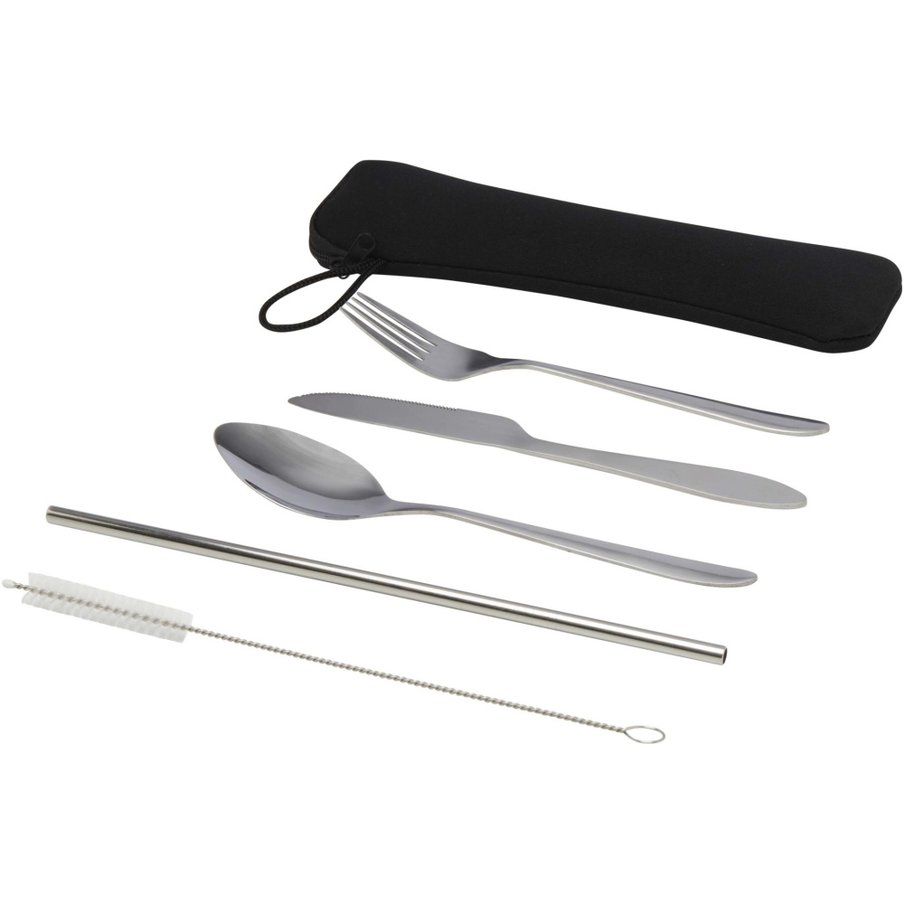 Logo trade promotional merchandise picture of: Sheen 5-piece stainless steel cutlery set