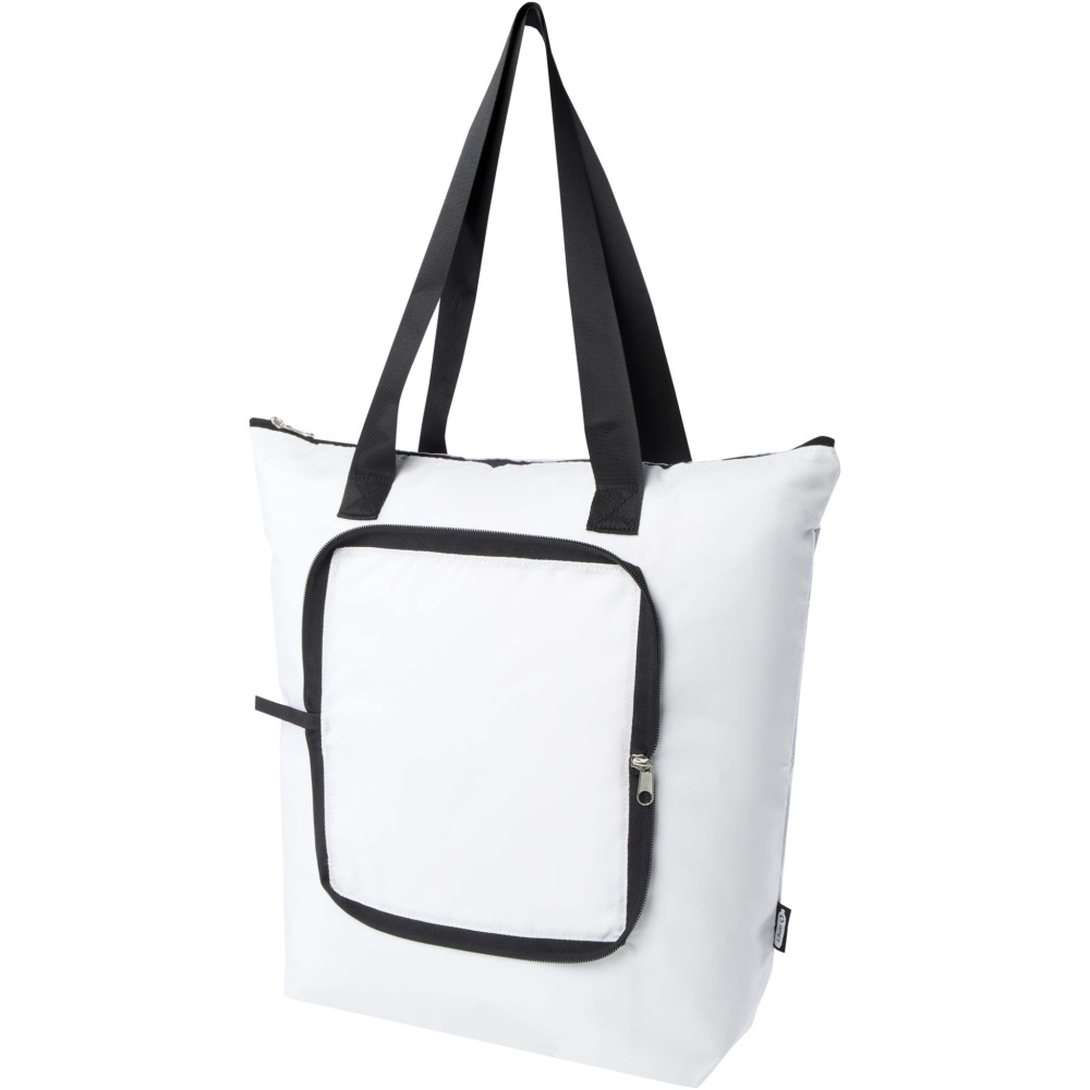 Logo trade corporate gifts picture of: EcoFold RPET foldable tote cooler bag 15L