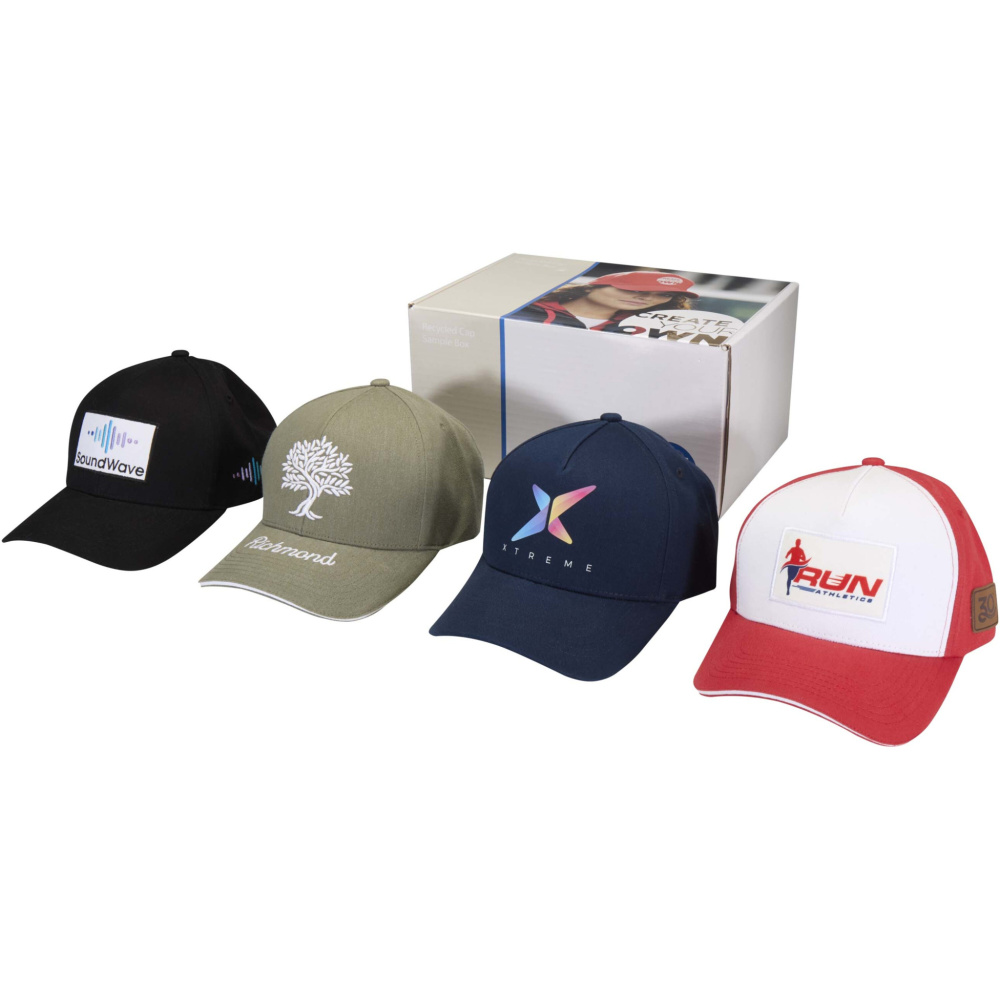 Logotrade promotional merchandise picture of: Recycled caps sample box