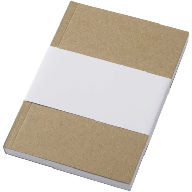 Logo trade promotional item photo of: Novella Austen A6 recycled soft cover kraft notebook - 100 sheets