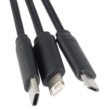 Logo trade promotional giveaways image of: Big cable 4in1 with illuminated logo - i5w