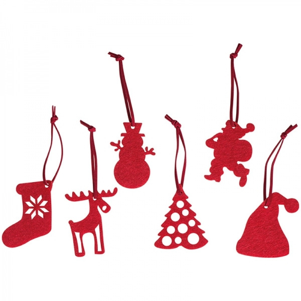 Logotrade promotional product image of: 6-piece Christmas tree decorations FERGUS