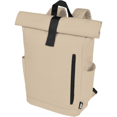Logo trade advertising product photo of: Byron 15.6" GRS RPET roll-top backpack 18L