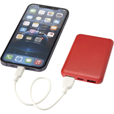 Logo trade promotional merchandise photo of: Asama 5000 mAh Type-C recycled plastic power bank