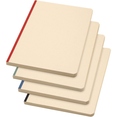 Logo trade corporate gifts image of: Liliana A5 sugarcane and RPET soft cover notebook