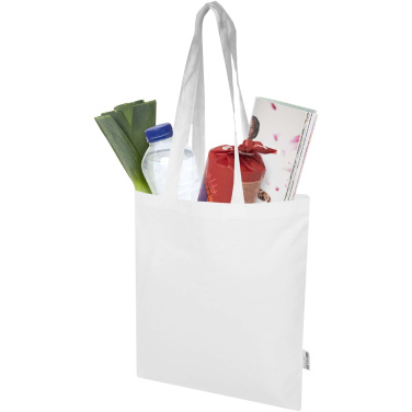 Logotrade corporate gift picture of: Madras Blend 140 g/m² GRS recycled cotton tote bag 7L