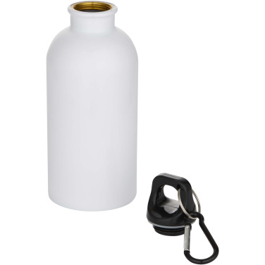 Logotrade promotional merchandise photo of: Oregon 400 ml sublimation RCS recycled single wall stainless steel water bottle with carabiner
