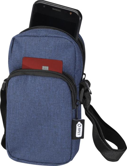 Logo trade business gifts image of: Ross GRS recycled phone pouch