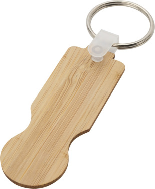 Logotrade promotional products photo of: Ronan bamboo trolley keychain