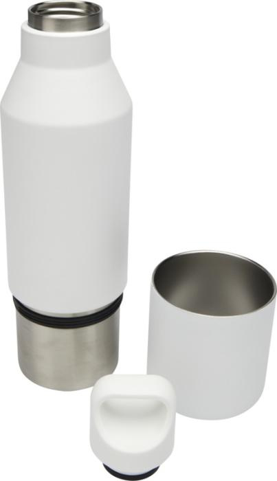 Logo trade promotional giveaways image of: Odessy 600 ml RCS certified recycled stainless steel insulated bottle with 300 ml cup