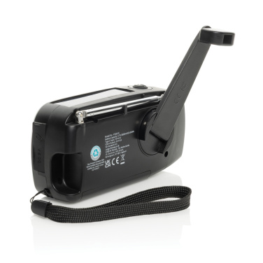Logo trade corporate gifts image of: RescueWave RCS recycled plastic emergency radio