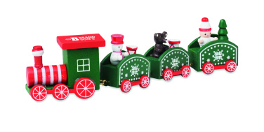 Logo trade business gifts image of: Wooden Christmas train