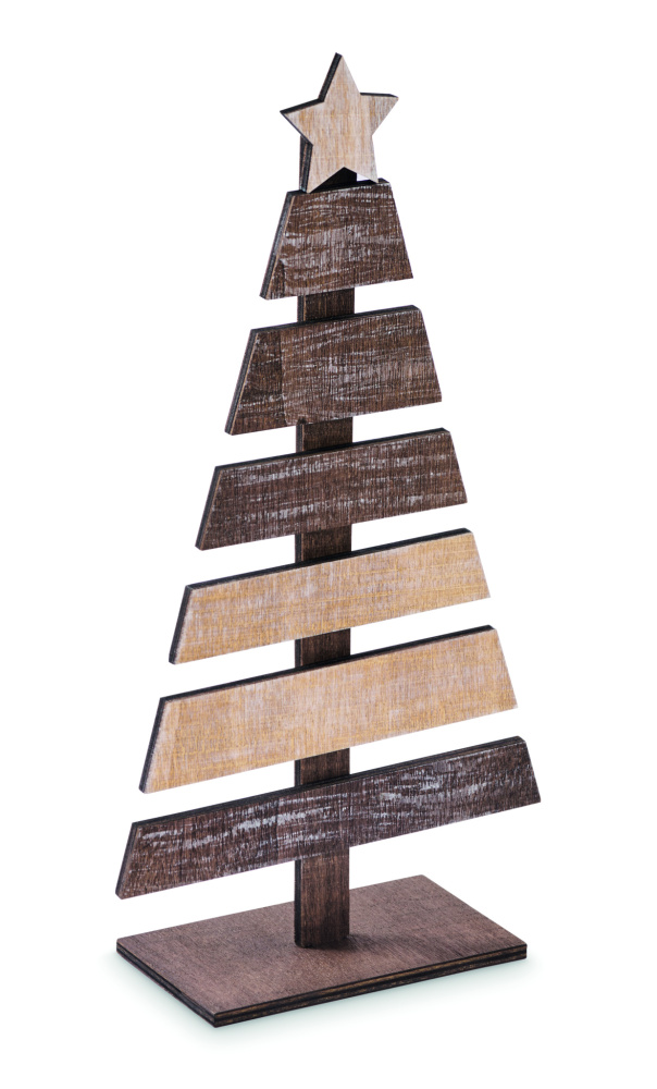 Logo trade business gifts image of: Wooden Christmas tree