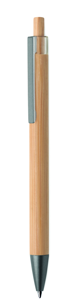 Logo trade promotional gift photo of: Push button bamboo pen