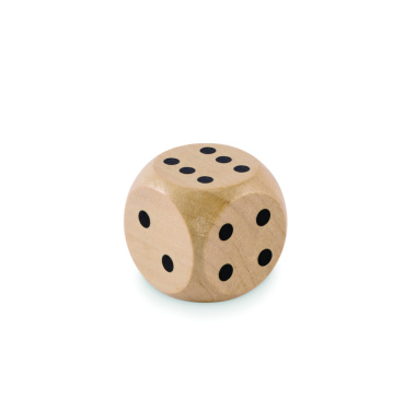Logo trade business gifts image of: Schima wooden dice 3cm dia