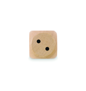 Logo trade promotional gifts image of: Schima wooden dice 3cm dia
