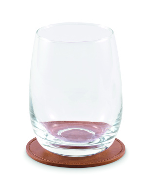 Logo trade promotional gift photo of: Round coaster in PU